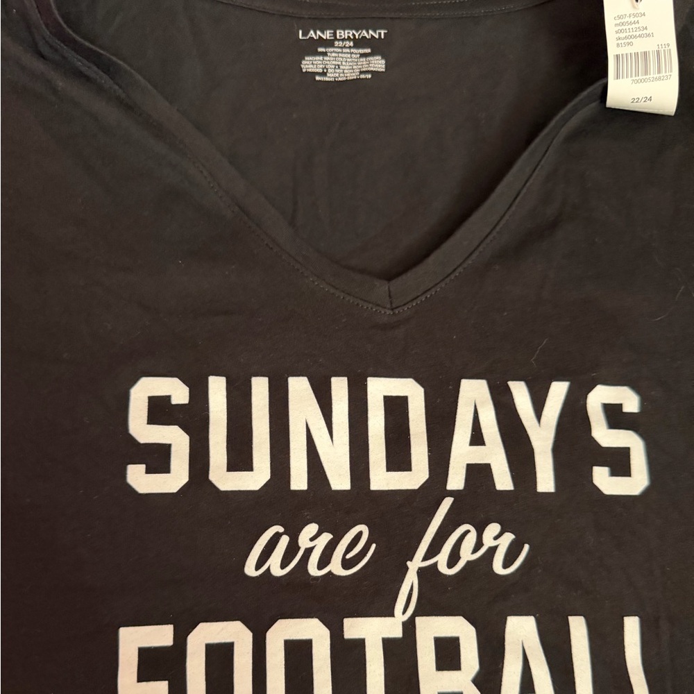 Lane Bryant Black Football Graphic Tee - Picture 2 of 4